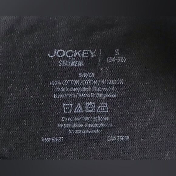 NWOT … JOCKEY “Size: S” Black Stay New T-Shirt - Picture 5 of 5